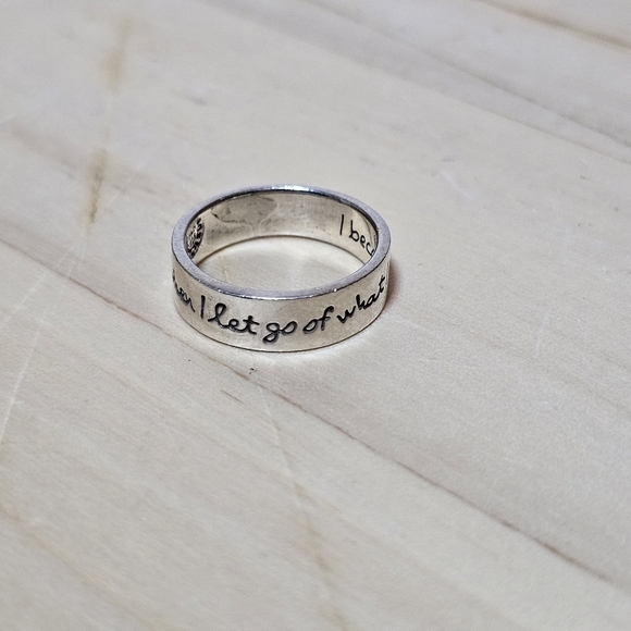 Taxco Mexico Sterling Silver 925 Band Ring Size 7 Motivational Engraving 4 Grams - Picture 2 of 8